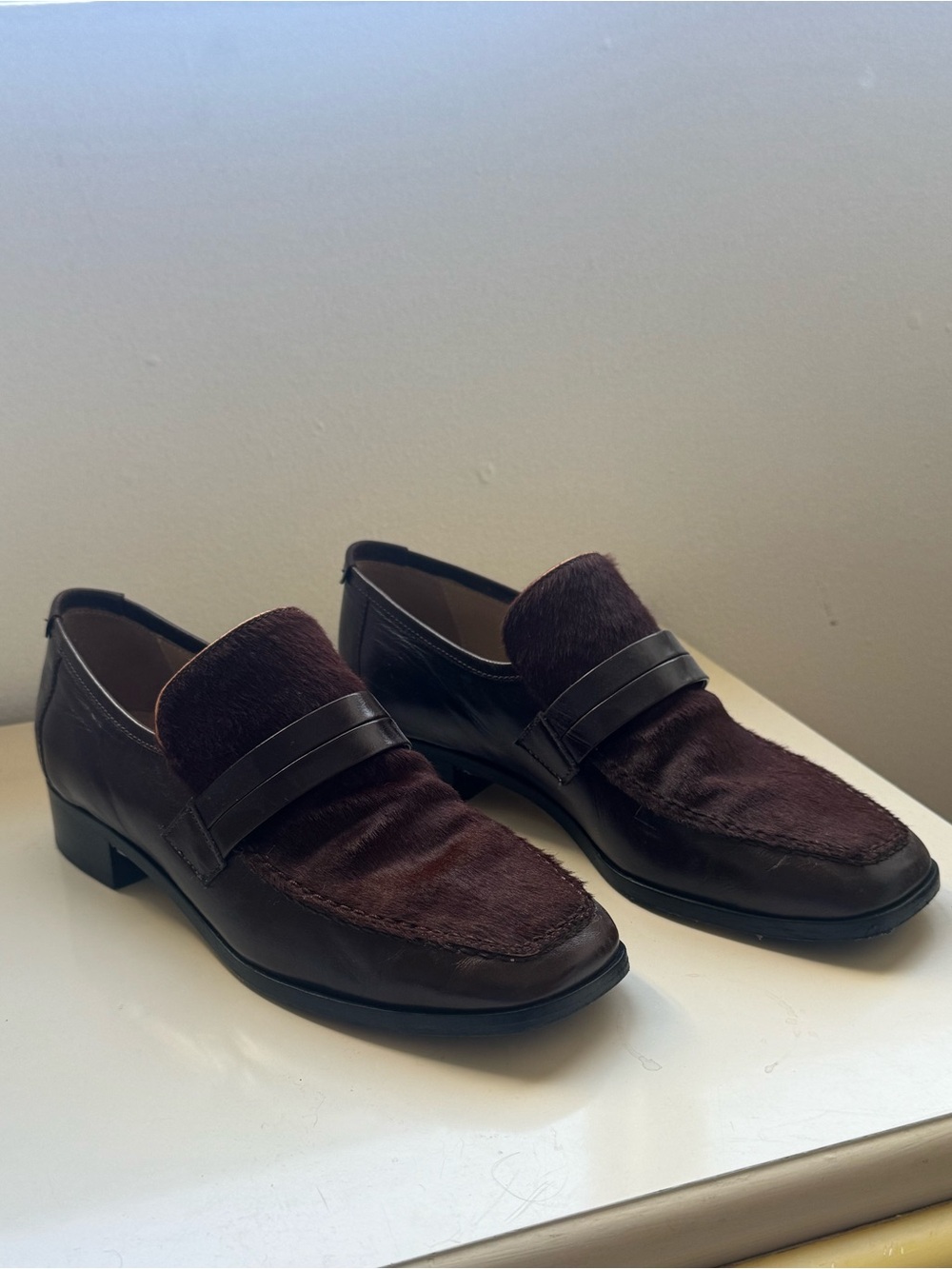 Jamie Haller The Mod Loafer in Ponyhair Burgandy